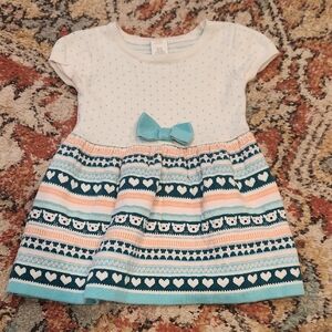 Gymboree 18-24 Months Baby Girl Knit Polar Bear Heart Dress